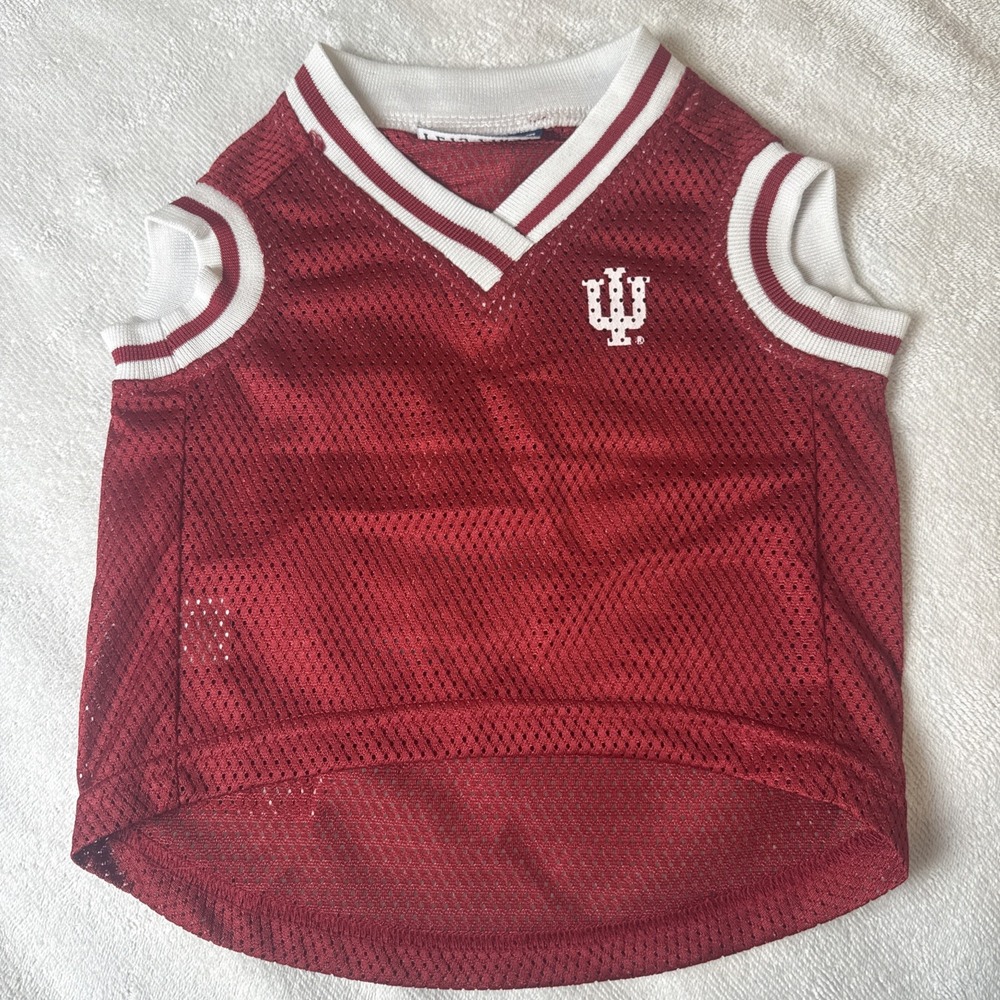 Pets First Indiana Hoosiers IU Dog Basketball Jersey Medium Mesh NCAA Pet Shirt